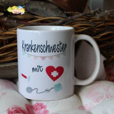 Tasse - Krankenschwester mit Herz