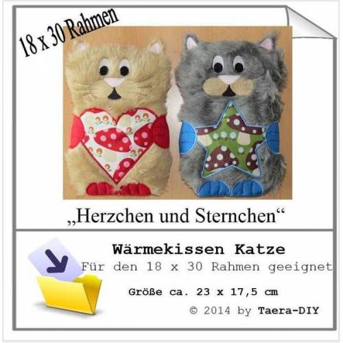ITH Wärmekissen Katze für 18 x 30 cm Rahmen
