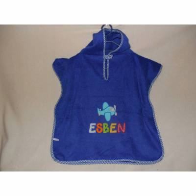 Badeponcho, Poncho mit Stickbild und Name nach Wunsch
