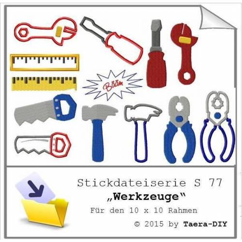 Stickdateiserie Werkzeuge S77