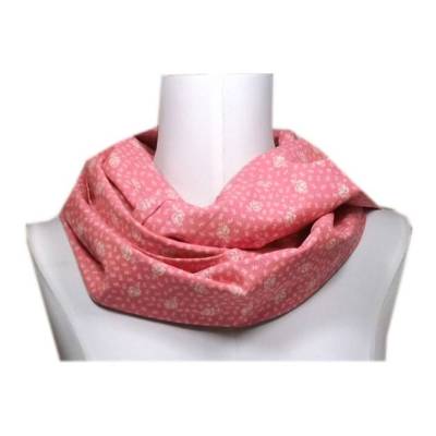 Loop Schlauchschal rosa Rosen natur Blumen Punkte handmade Frauen