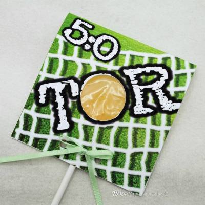 Kindergeburtstag Geburtstag Lolli-Einladung Fußball
