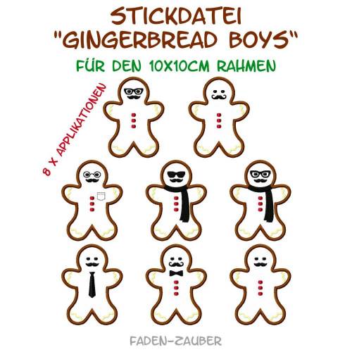 Gingerbread Boys für den 10x10cm Rahmen
