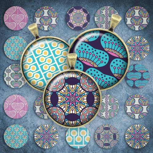 010 - Cabochon Vorlagen, 25mm 18mm 14mm 12mm, rund, Cabochon Motive, Bottle Cap images