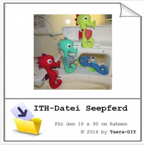ITH-Datei Seepferdchen 18 x 30 Rahmen