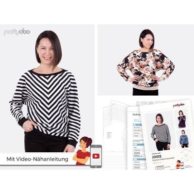 Papierschnittmuster Josie Fledermausshirt by pattydoo Gr 32- 54 (1 Stück/11,- €)