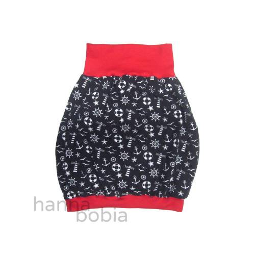 Ballonrock, Größe 122/128, maritime Motive auf blau