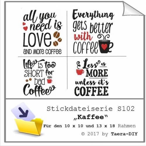 Stickdatei Kaffee S102