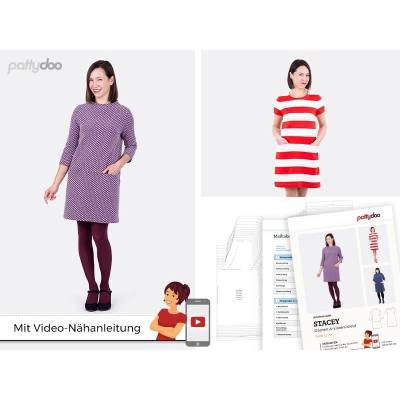 Papierschnittmuster Stacey A-Linien-Kleid by pattydoo, Gr 32- 54 (1 Stück/11,- €)