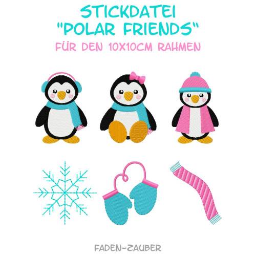 Polar Friends für den 10x10cm Rahmen