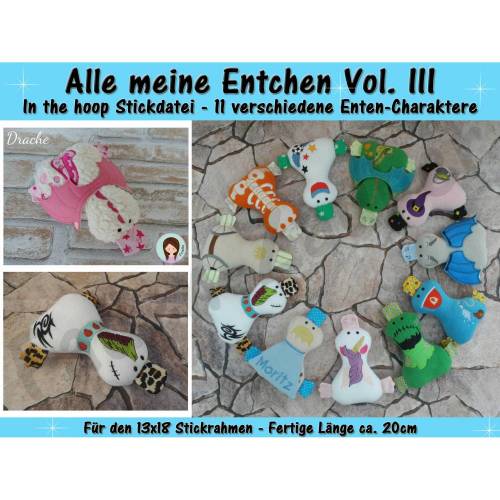 Entchen Set Vol. III in the hoop Größe M 13x18cm