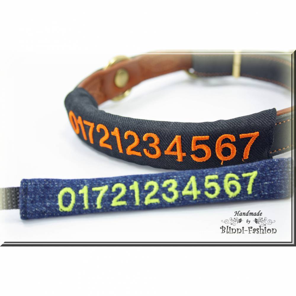 Telefonnummer-Label fr das Halsband oder Geschirr, Hundehalsband,  Handynummer, Sicherheit fr Hund