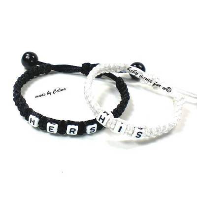 Armband mit Namen Namensarmband Hers His Partnerschaftsarmband Valentinstag