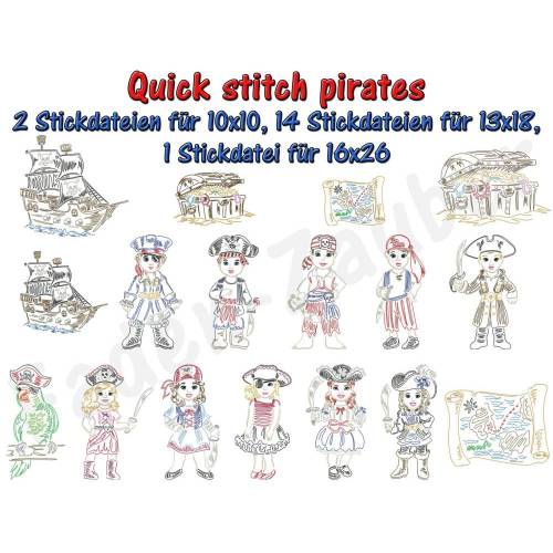 Quick stitch pirates für den 13x18cm Rahmen