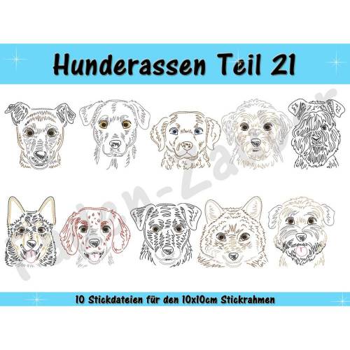 Hunderassen Teil 21 für den 10x10cm Rahmen