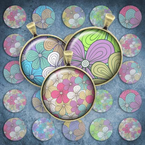 014 - Cabochon Vorlagen, 25mm 18mm 14mm 12mm, rund, Cabochon Motive, Bottle Cap images