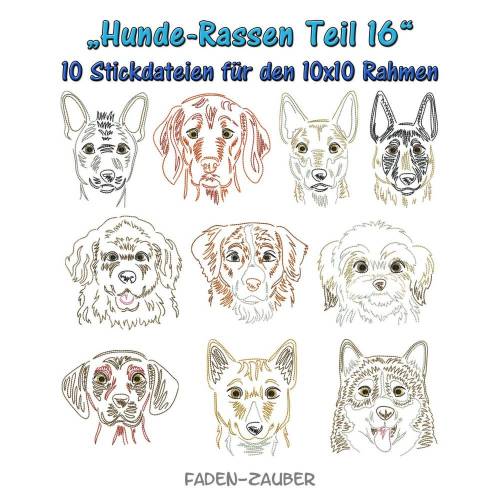 Hunderassen Teil 16 für den 10x10cm Rahmen