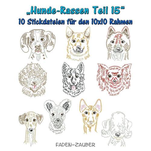 Hunderassen Teil 15 für den 10x10cm Rahmen
