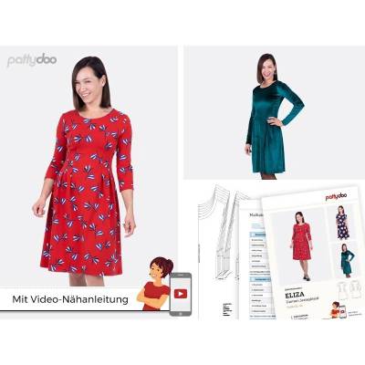 Papierschnittmuster,  Eliza Jerseykleid  by pattydoo Gr 32- 54 (1 Stück/11,- €)