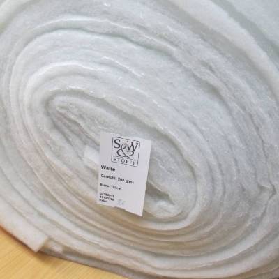 Dacronwatte 200g Volumenvlies Dicke ca. 2cm, weiß  (1m/9,00 €)