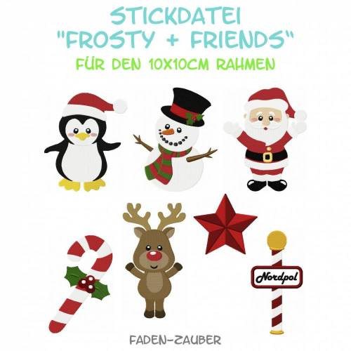 Frosty & Friends für den 10x10cm Rahmen