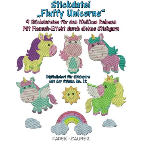 Fluffy Unicorns für den 10x10cm Rahmen