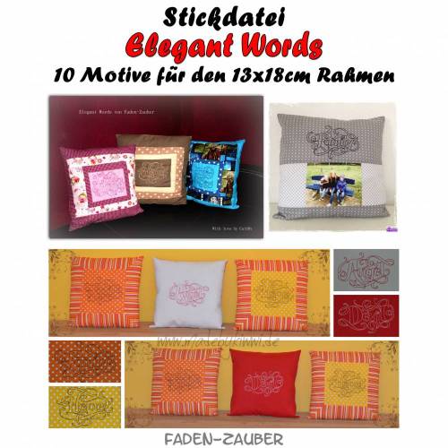 Elegant Words - Motive für den 13x18cm Rahmen