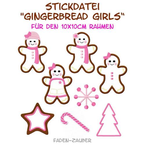 Gingerbread Girls für den 10x10cm Rahmen