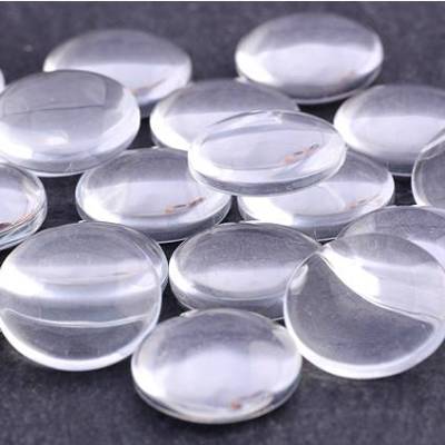 Glascabochons, 100 Stück, klar, Ø 10mm