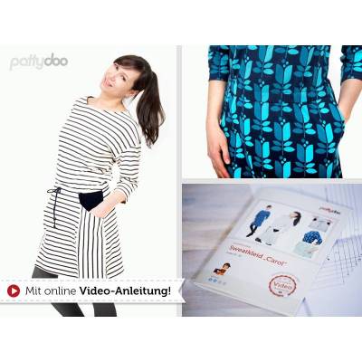 Papierschnittmuster  Sweat Kleid Carol by pattydoo Gr 32- 54 (1 Stück/11,- €)