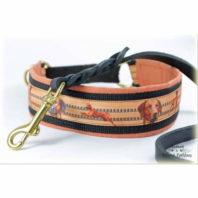 Halsband RHODESIAN RIDGEBACK mit Zugstopp, Hund, Hundehalsband, Martingale in 2 Farben