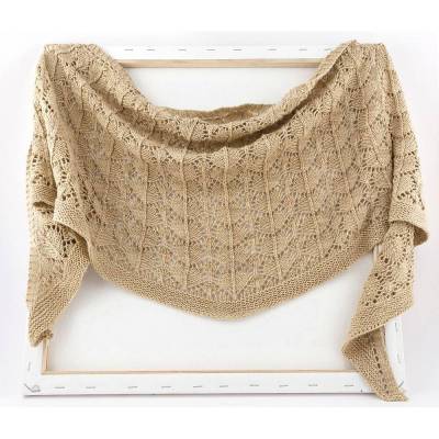Strickanleitung Schultertuch mit Lochmuster Leah Shawl