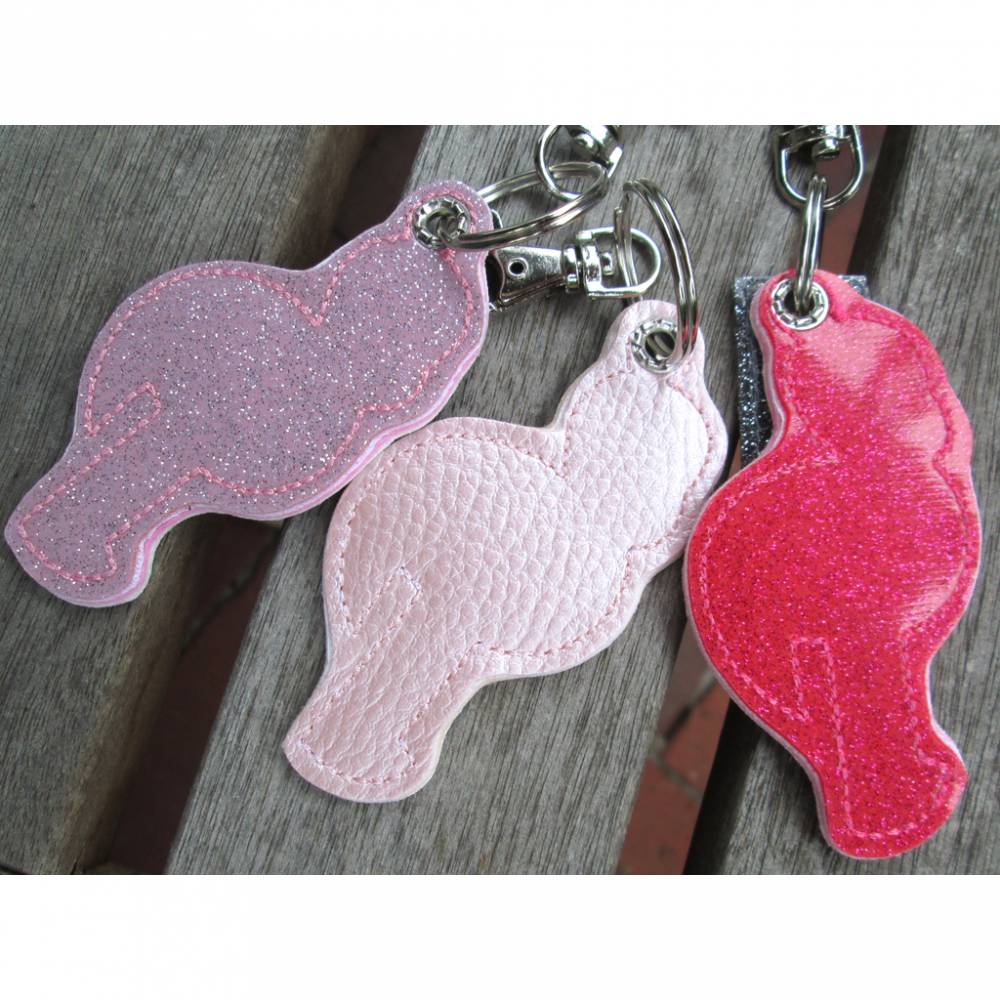 FLAMINGO Schlüsselanhänger pink Taschenanhänger personalisierbar mit Name/kurzemText Bild 5