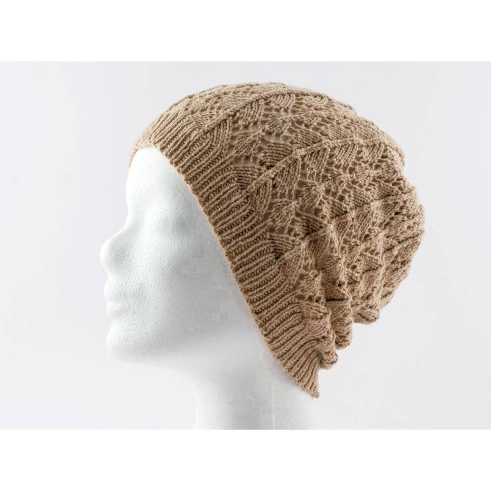 Strickanleitung Mütze mit Lochmuster Leah Hat, Beanie Bild 1