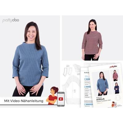 Papierschnittmuster, Carmen Damen Shirt + Bluse by pattydoo  Gr 32- 54 (1 Stück/11,- €)