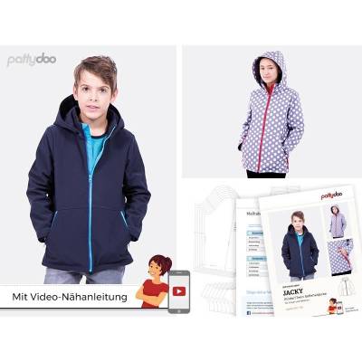 Papierschnittmuster Jacky Softshelljacke ,by pattydoo Gr 140-176 (1 Stück/11,- €)