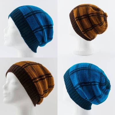 Strickanleitung Beanie, Mütze mit Karomuster Easy Peasy Plaid Hat