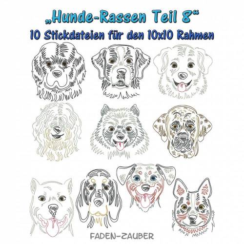 Hunderassen Teil 8 für den 10x10cm Rahmen