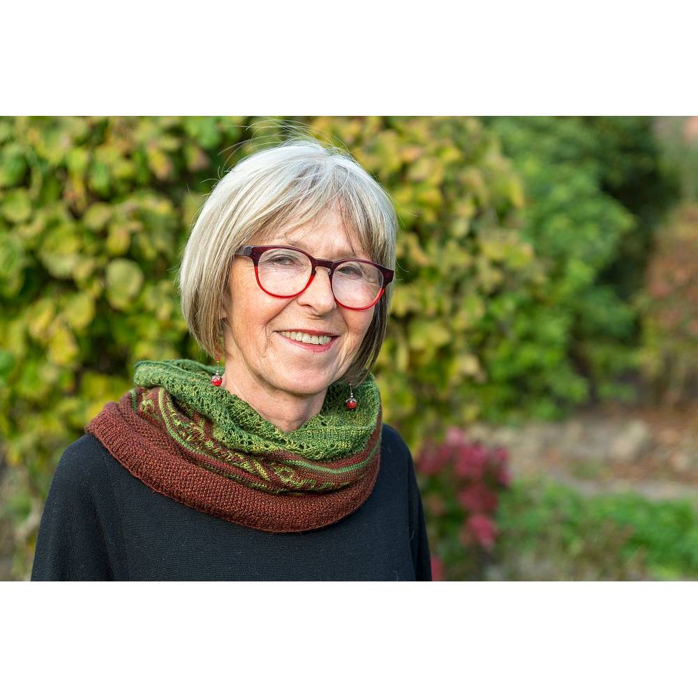 Strickanleitung Loop mit Mosaik- und Lacemuster Hyben Cowl Bild 5