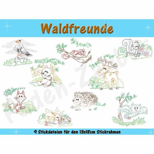 Waldfreunde für den 13x18cm Rahmen
