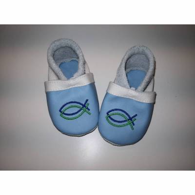 Lederpuschen Taufschuhe Babypuschen personalisierbar