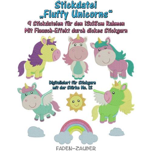 Fluffy Unicorns für den 13x18cm Rahmen