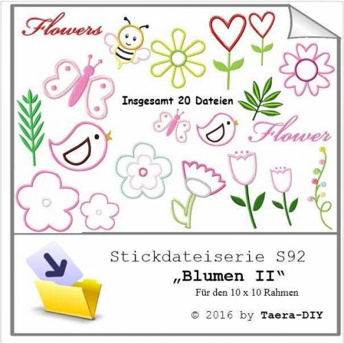 Stickdateiserie BlumenII S93