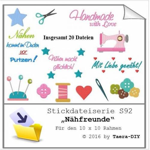 Stickdateiserie S92 Nähfreunde