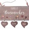 ausgefallenes Hochzeitsgeschenk für das Brautpaar, Türschild Familie personalisiert mit Namen, Geschenk zur Hochzeit, individuell, besonders, einzigartig, wetterfest, einmalig