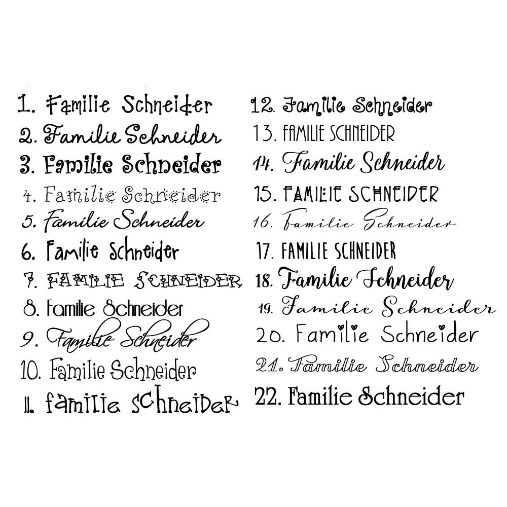 ausgefallenes Hochzeitsgeschenk für das Brautpaar, Türschild Familie personalisiert mit Namen, Geschenk zur Hochzeit, individuell, besonders, einzigartig, wetterfest, einmalig Bild 3