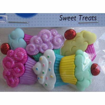 Dress it up Knöpfe  Cupcakes groß   (1 Pck.)   Sweet Treats