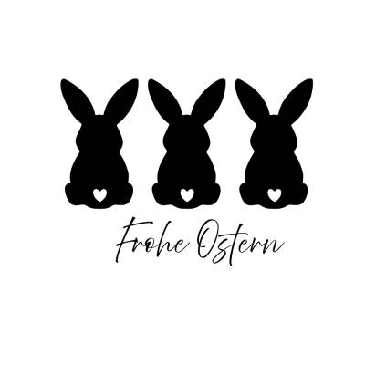Frohe Ostern PNG SVG Datei - Download Plotterdatei - Plotter File - Osterei mit Hasenohren