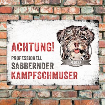 Hundeschild 'Havaneser' mit Namen, wetterbeständiges Warnschild