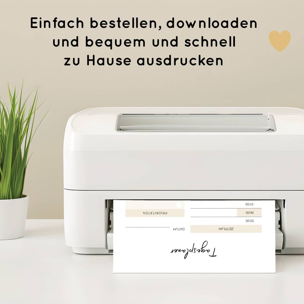 Minimalistischer Tages-, Wochen- & Monatsplaner zum Ausdrucken | A4 Planer PDF Bild 7